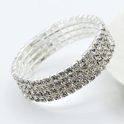 4 Layer Rhinestone Bracelet