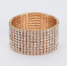 Large Gold Rhinestone Bracelet